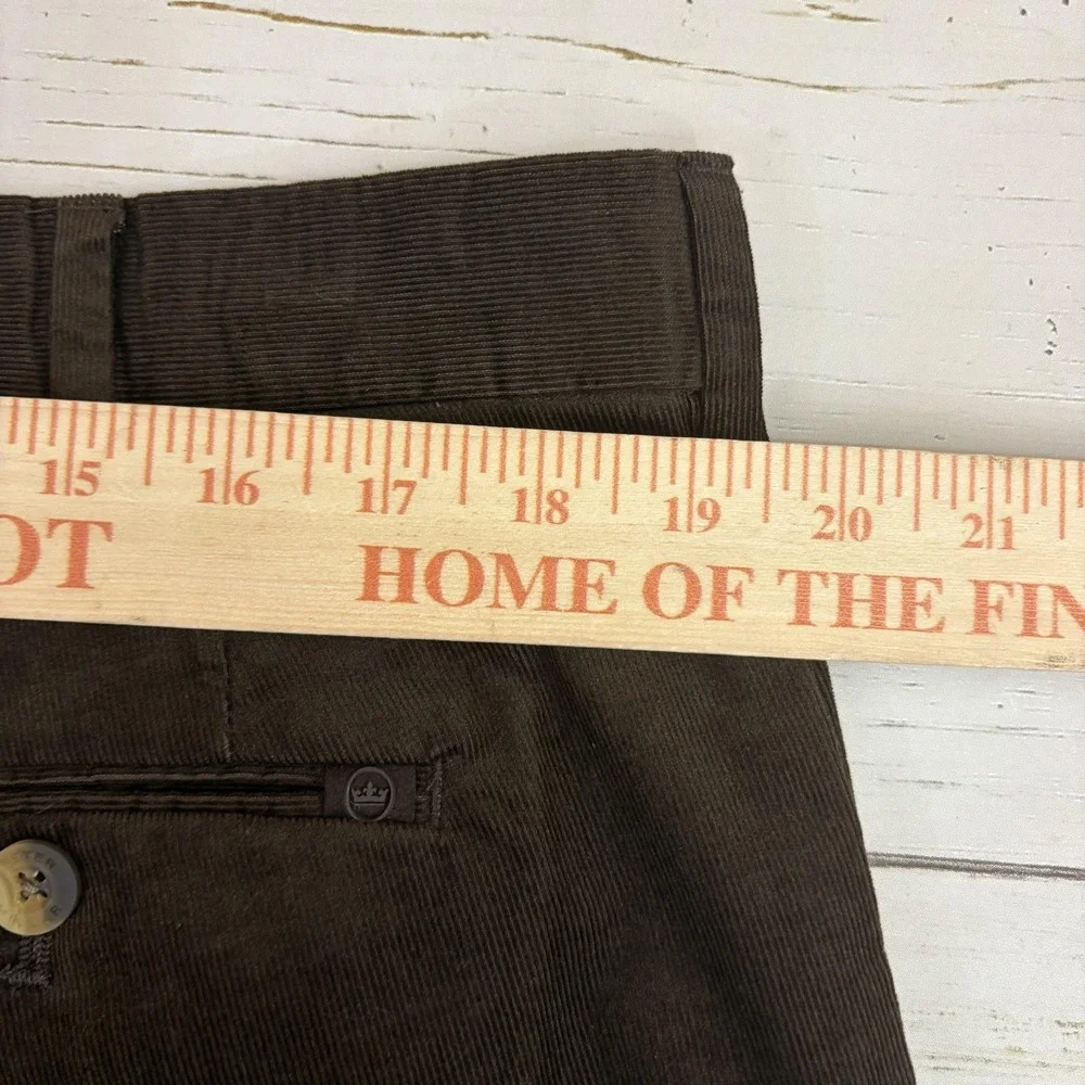 Peter Millar Crown Crafted Corduroy Pants Mens 38x32 Brown Stretch Chino Casual